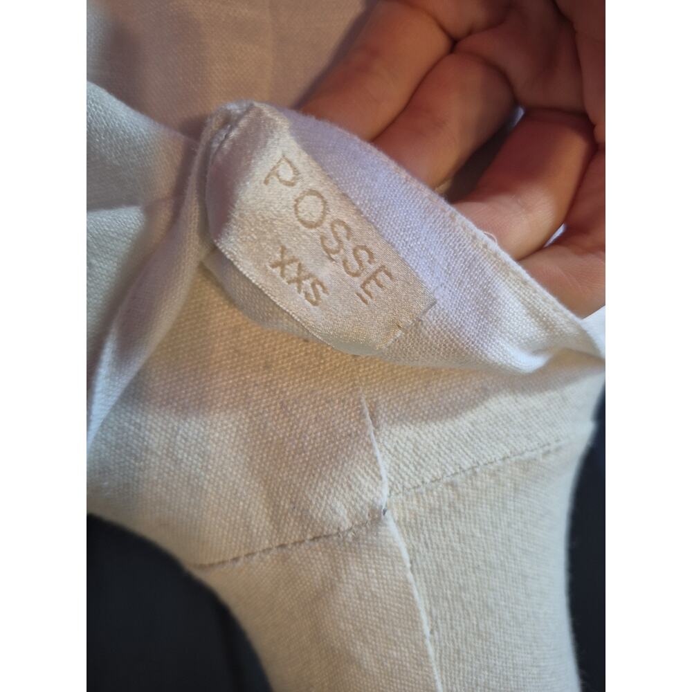 Posse Linen Ivory Emma Vest Button Down XXS Women's - Picture 12 of 12